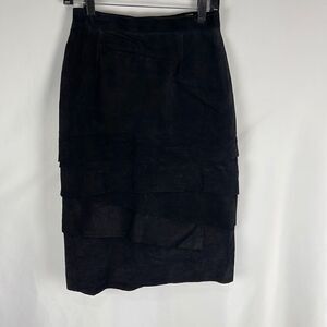 Vintage The Narragnet Suede Black Skirt